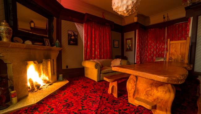Relax in front of a real fire at your Takaka bed & breakfast accommodation